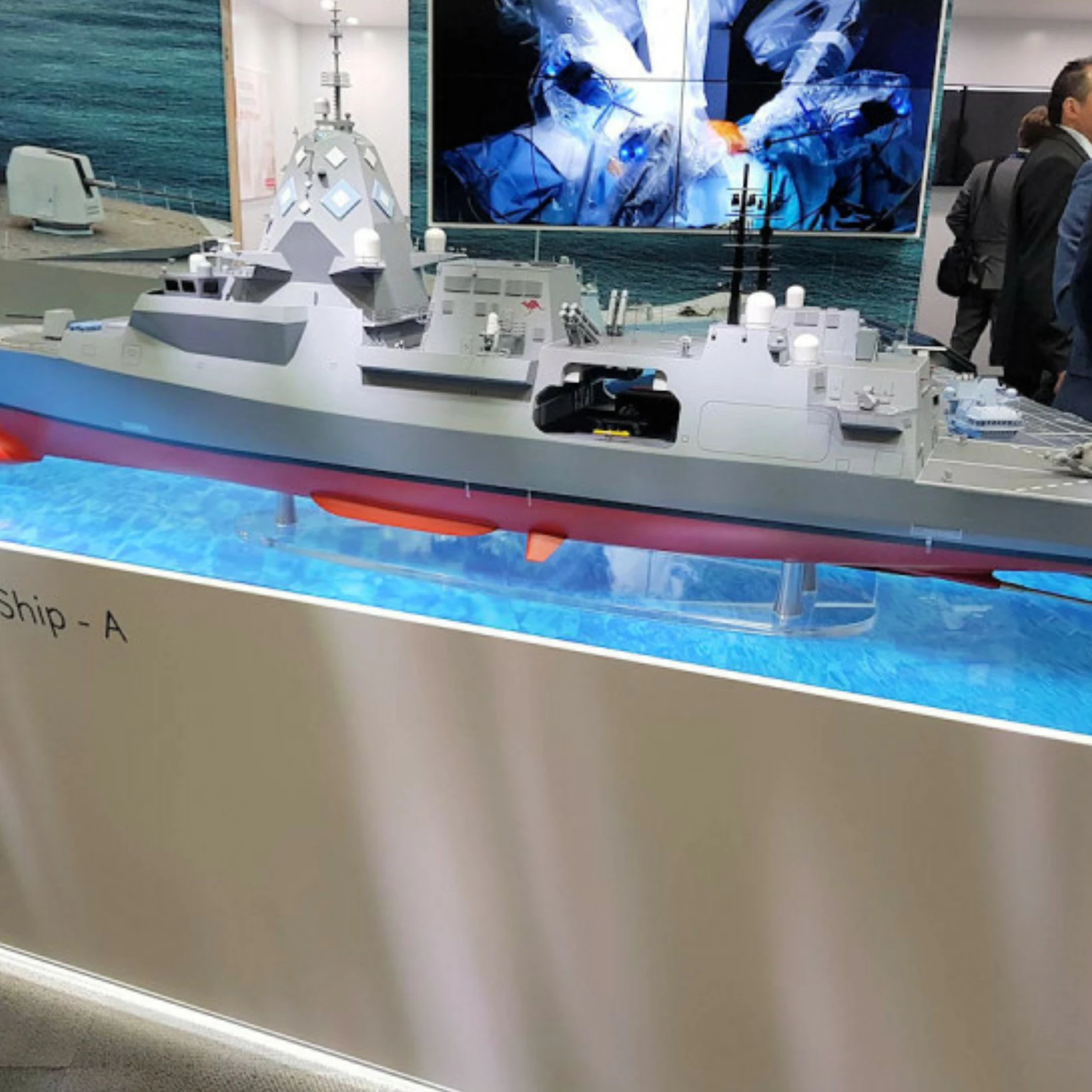 Model Makers for Events - Model of a naval vessel at exhibition