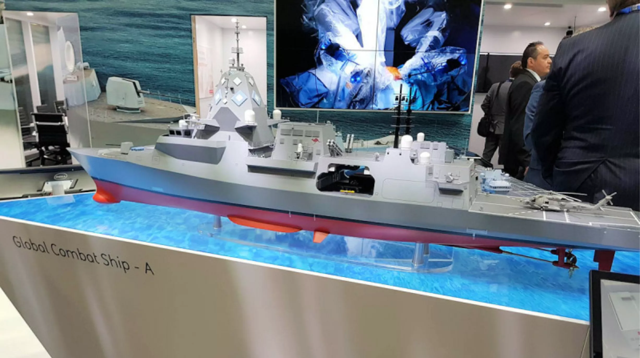 Model Makers for Events - Model of a naval vessel at exhibition