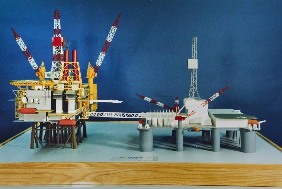 Oil Rig Offshore Gas Pipeline Engineering Exhibition Display Scale Model