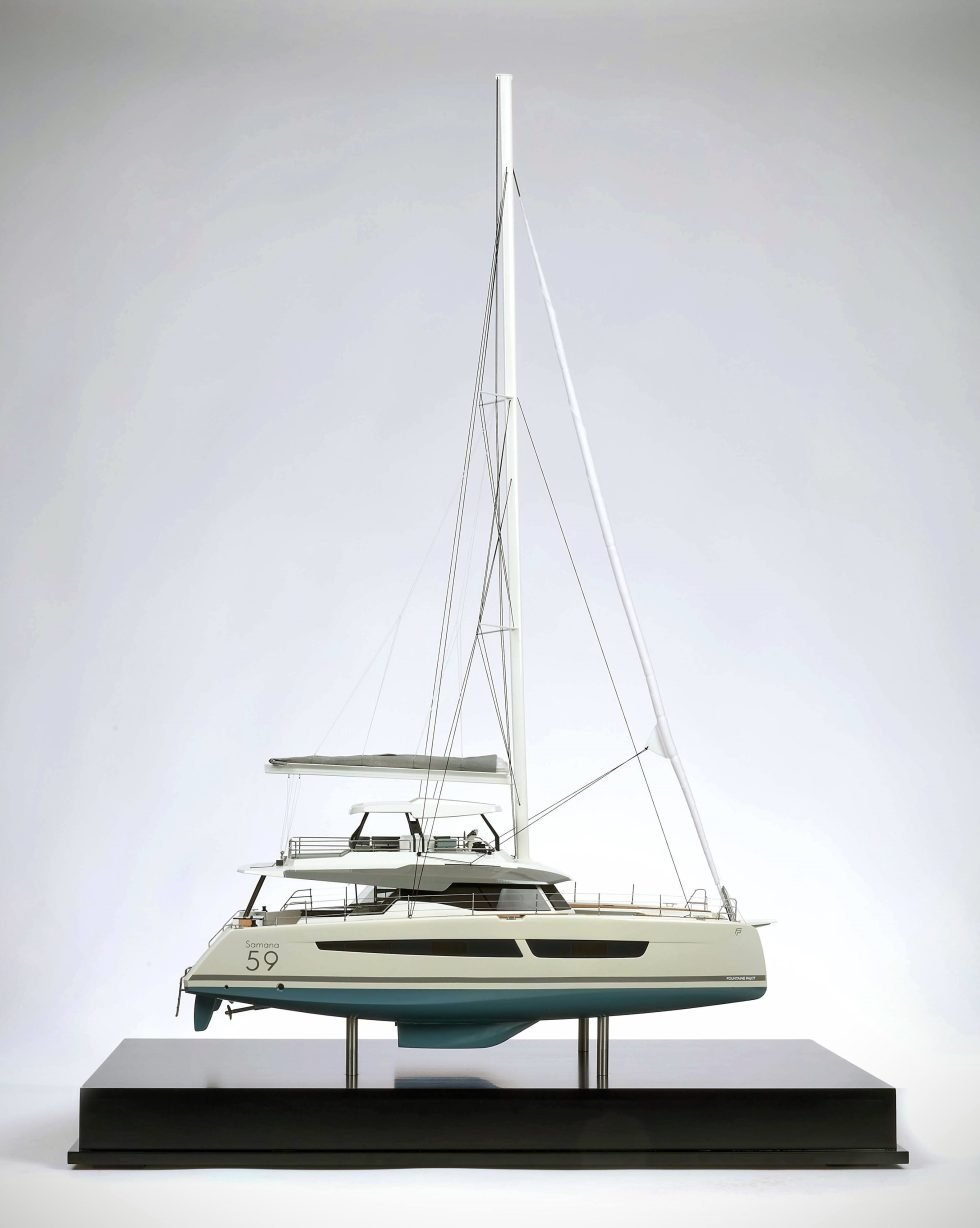 1:30 Fountaine Pajot Samana 59 Catamaran Marine Presentation Marketing Exhibition Display Model