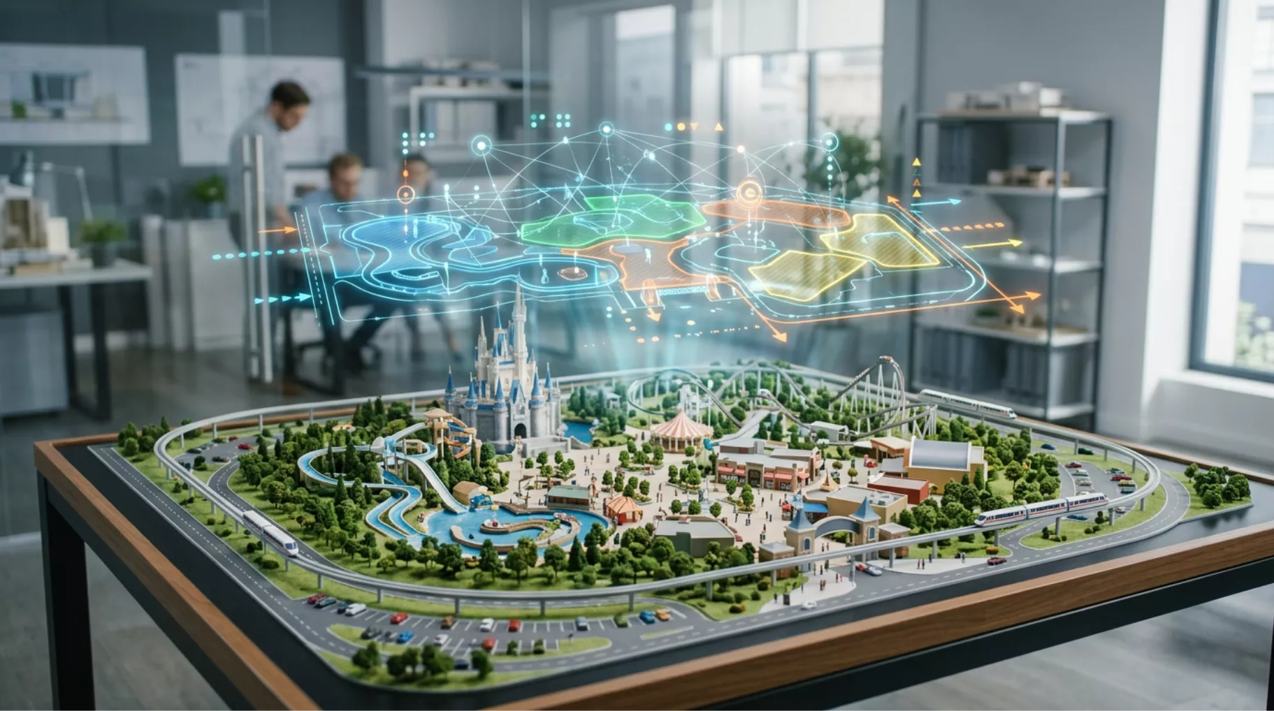 model of Universal Studios Bedfordshire with digital twin